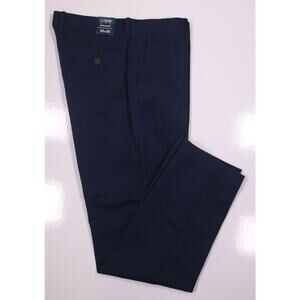 J. Crew Men's Navy Straight Fit Flex Cotton Stretch Chino Pants Trousers 33x30